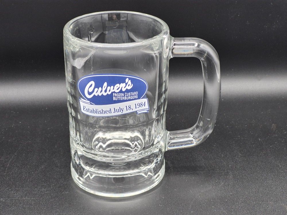 Vintage Culvers Frozen Custard Heavy Glass Mug