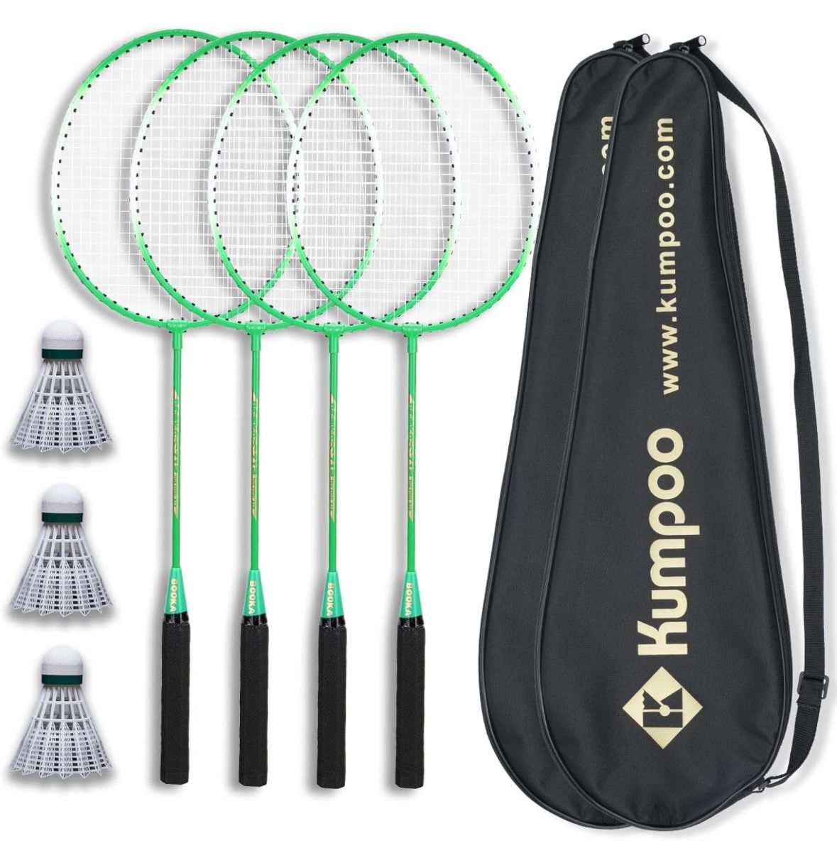 Badminton Rackets Set of 4 - Lightweight Badminton Racquet for Backyards, Gym, and Home