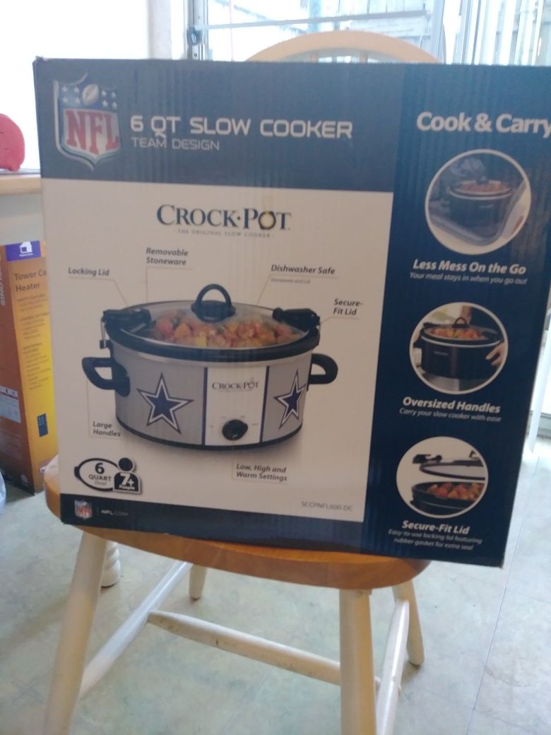 6 qt Dallas Cowboys slow cooker