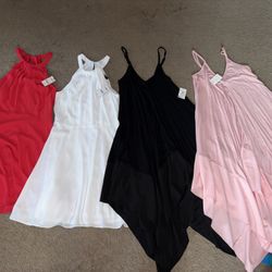 Express Dresses NWT Red White Black Pink