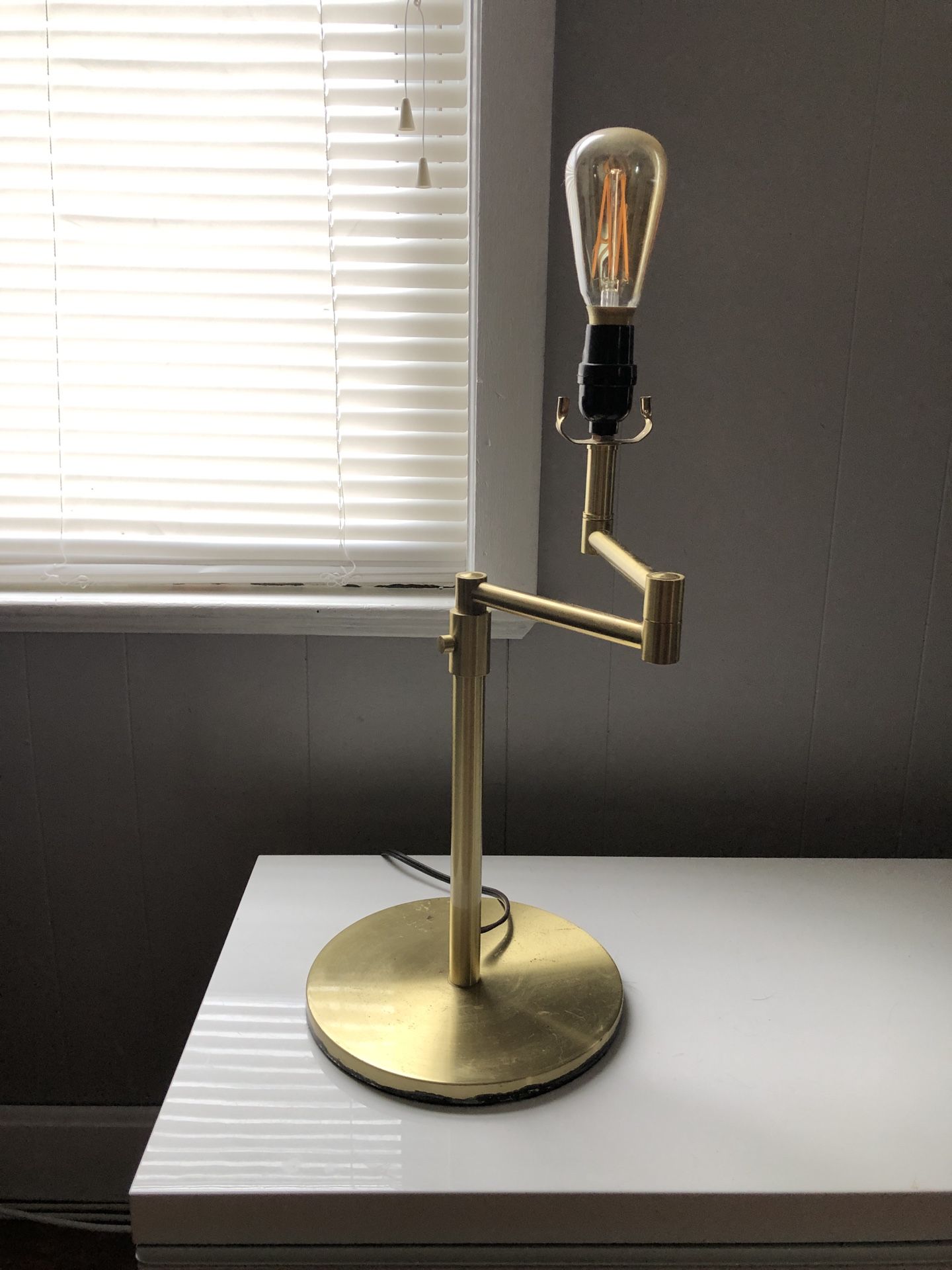 Brass desk lamp