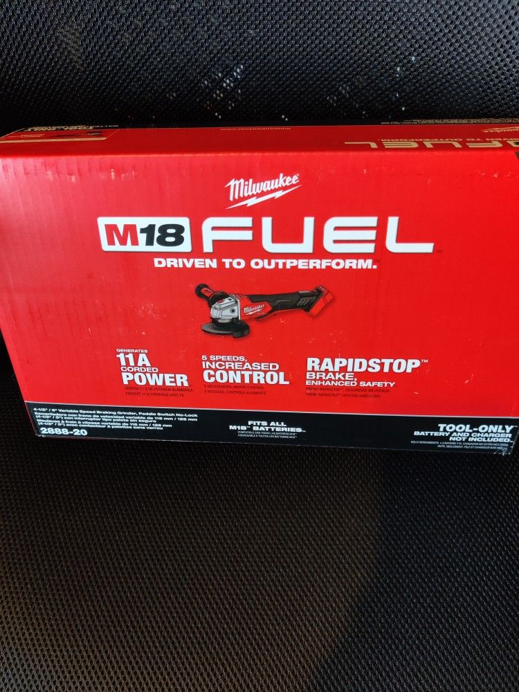 FIRM! Brand New Milwaukee M18 Fuel 5-Speed Grinder. 50% OFF THE HOME DEPOT PRICE!! REDUCED!!