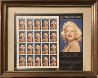 Marilyn Monroe Us Postal Stamps Framed 
