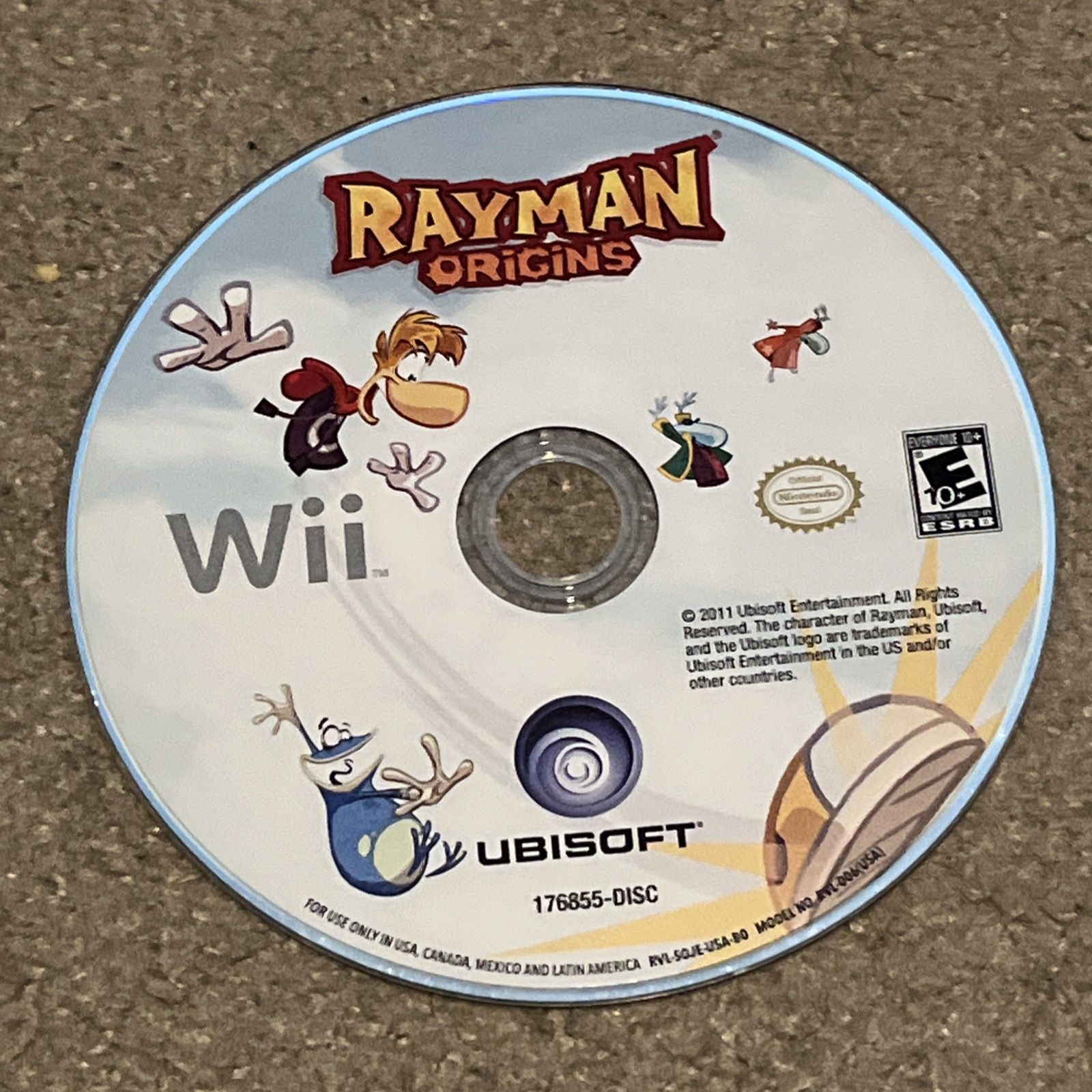 Rayman Origins (Nintendo Wii, 2011) Game Disc Only Tested