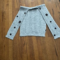 Anthropology Open Side, Shoulder Cape With Decorative Buttons