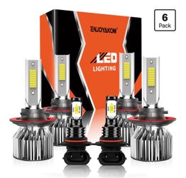 High Low Beam Fog Lights, Pack of 6 for Ford F250