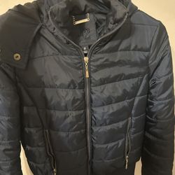 Navy Blue Puffer Jacket
