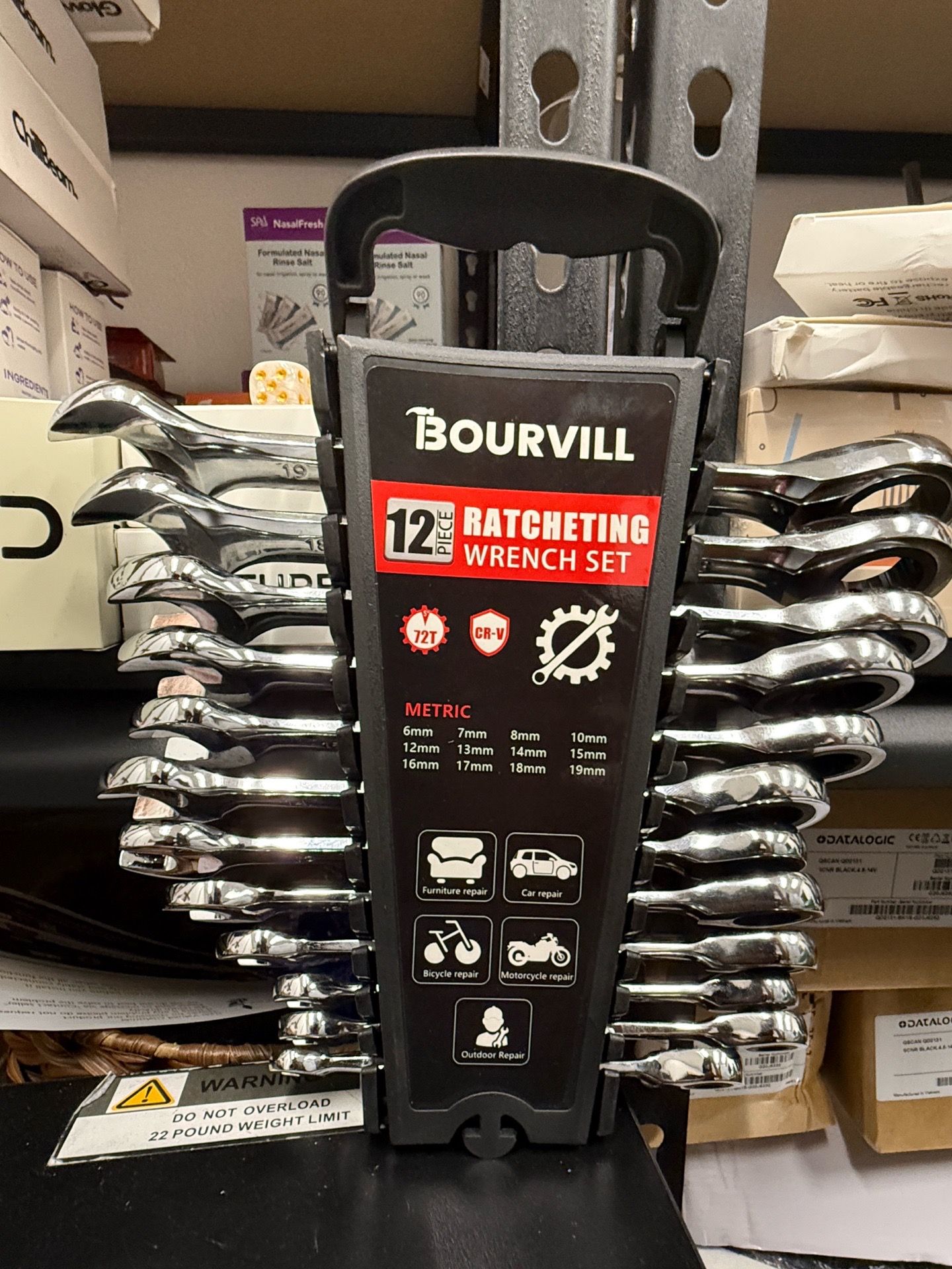Bourvill 12-Pieces Ratcheting Wrench Set