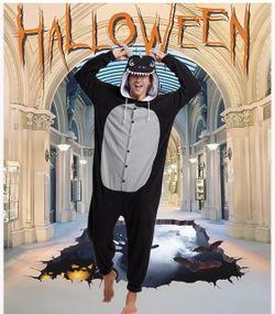 Adult Unisex Shark Onesie Jumpsuit - Size M (Fits 4-11 to 5-2), Black with Gray Shark Graphic, Unpifolov Cosplay Costume,Special Occasion Wear
