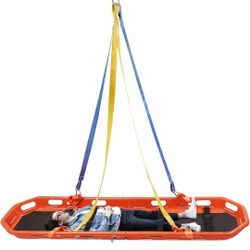 Rescue Basket Stretcher 595.25 lbs Weight Capacity, Portable Emergency Stretcher Basket w/Lifting Rope&Safety Belt, Detachable Stainless Steel Hanging