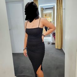 Black Pearl Beaded Homecoming Dress