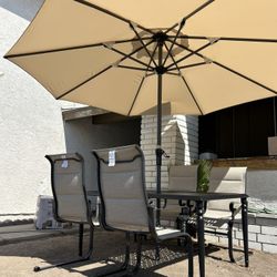 NEW PATIO DINING SET WITH 11Ft. UMBRELLA INCLUIDED