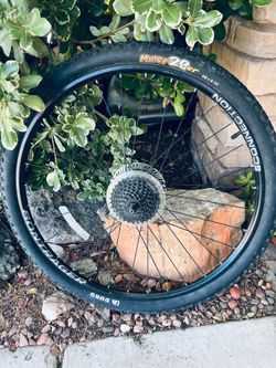 Duro Miner 29er mountain bike tire mounted on a Bontrager Connection rim