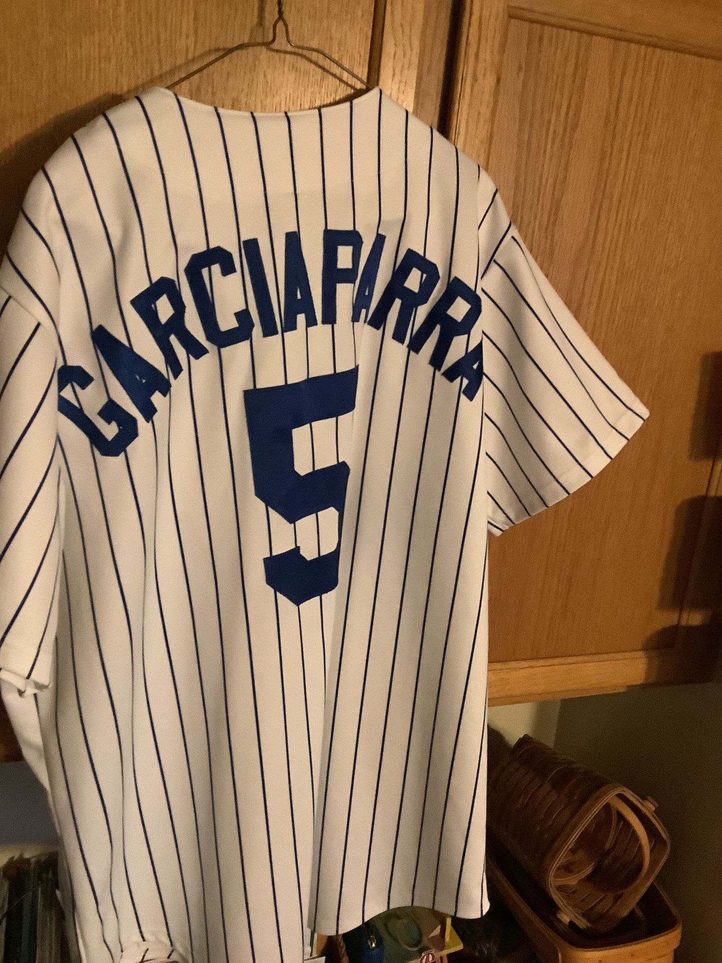 Chicago Cubs Nomar Garciaparra #5 Authentic Stitched Jersey Size 44 White Pinstripes Majestic MLB Excellent Condition. Plainfield, Illinois