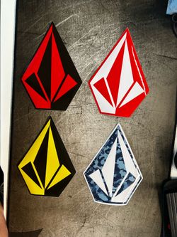 VOLCOM STICKERS SET 4 Team SURFING Sticker Thrasher Snowboard Skateboard Ski LA