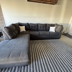 Gray Sectional Sofa Couch Sala 