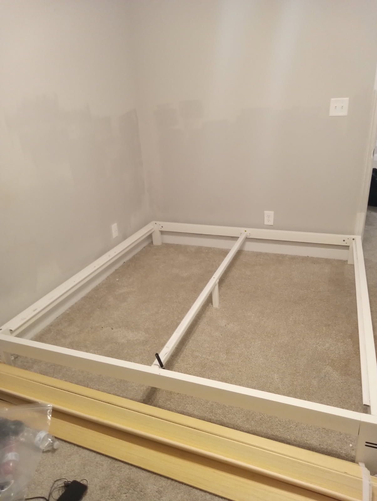 White Steel Bed Frame - Need Gone TODAY