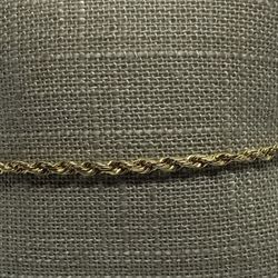 Estate 14 K Yellow Gold Rope Bracelet 