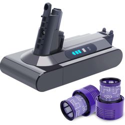Biswaye V10 Battery Upgraded 25.2V 5.0Ah, Replacement for V10 Battery SV12 Compatible with Cyclone V10 Animal Cordless Vacuum V10 Absolute V10 Allergy