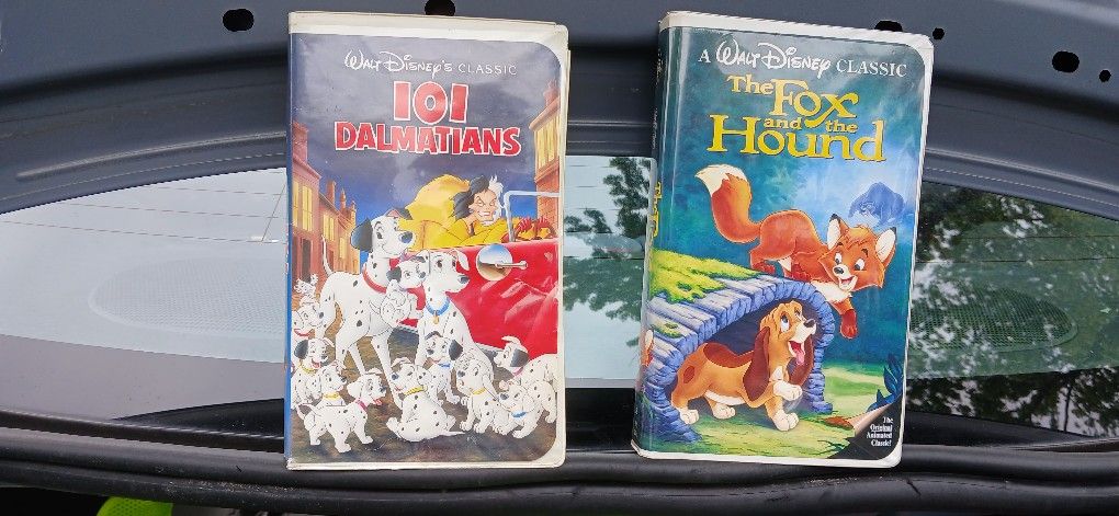 2 Rare Black Diamond VHS donkey Tapes. 101 Dalmations And Tbe Fox And the Hound.