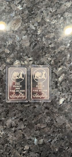 TWO One ounce Bar of pure silver