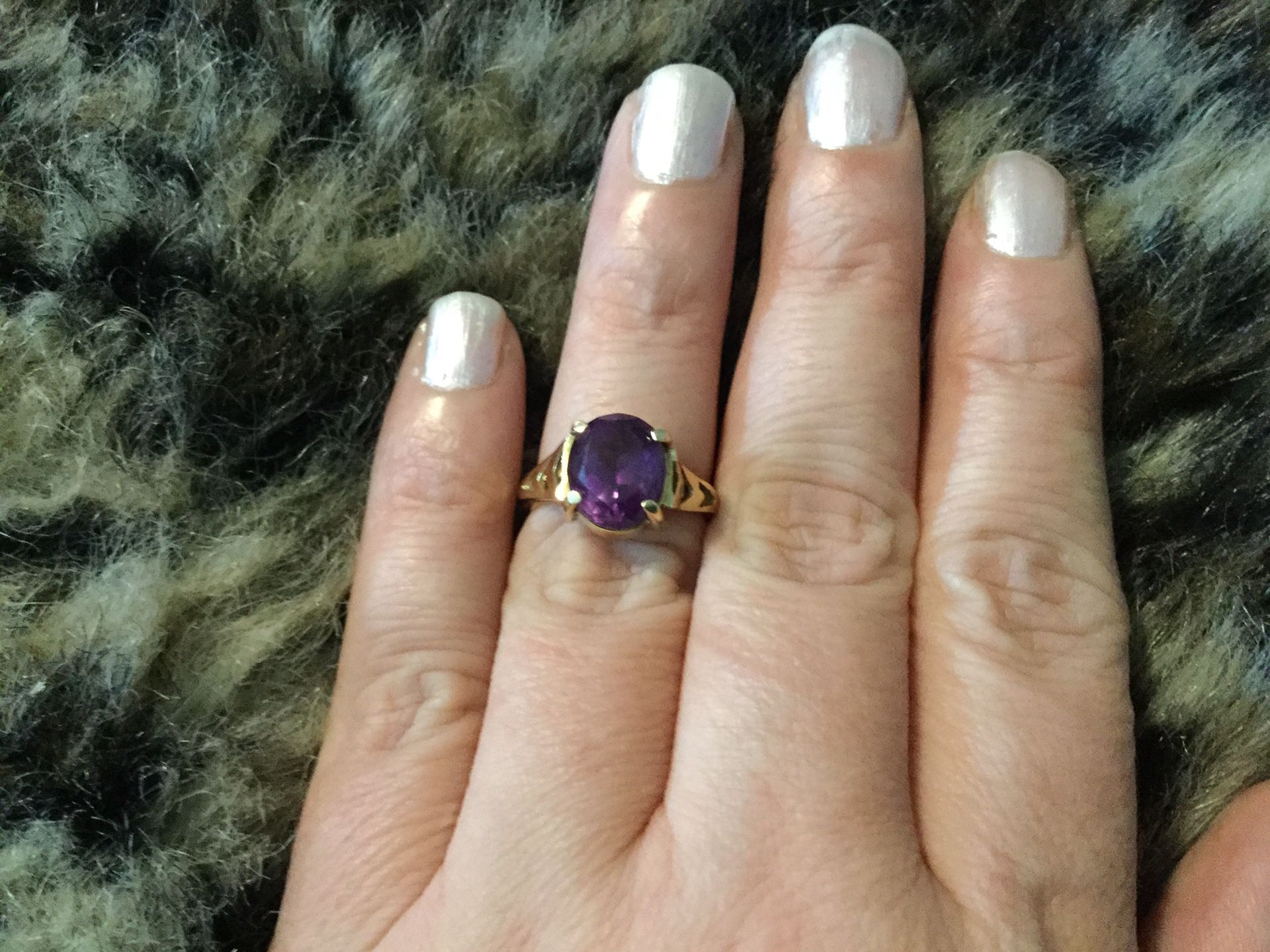 Gorgeous heavy 14k amethyst ring