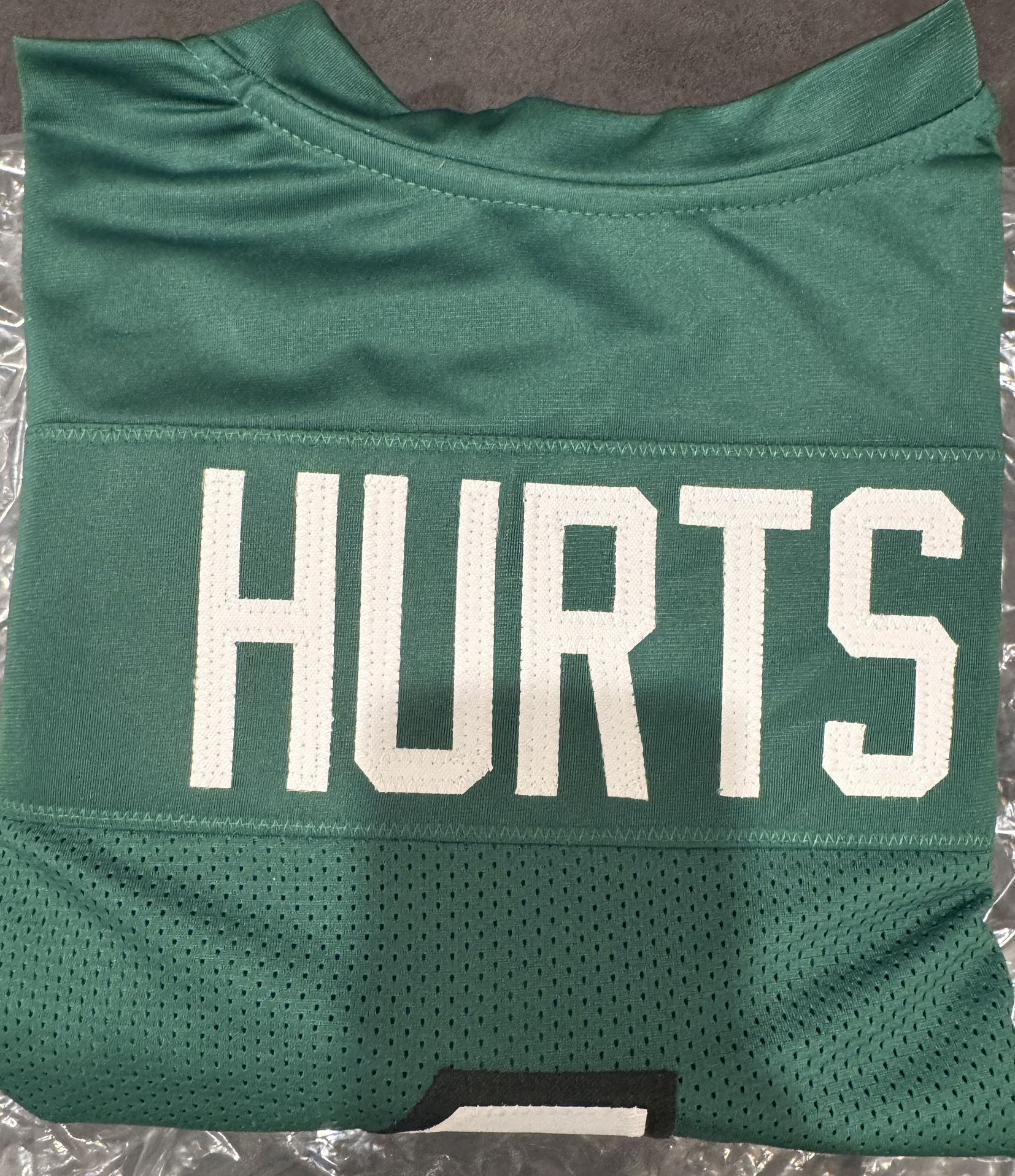 Autographed/Signed Jalen Hurts #1 Philadelphia Green Football Jersey JSA COA