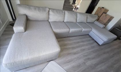 Ashley Furniture - Marsing Nuvella Sectional - Slate Grey