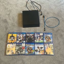 PlayStation 4 Bundle w/9 Games + Charger 