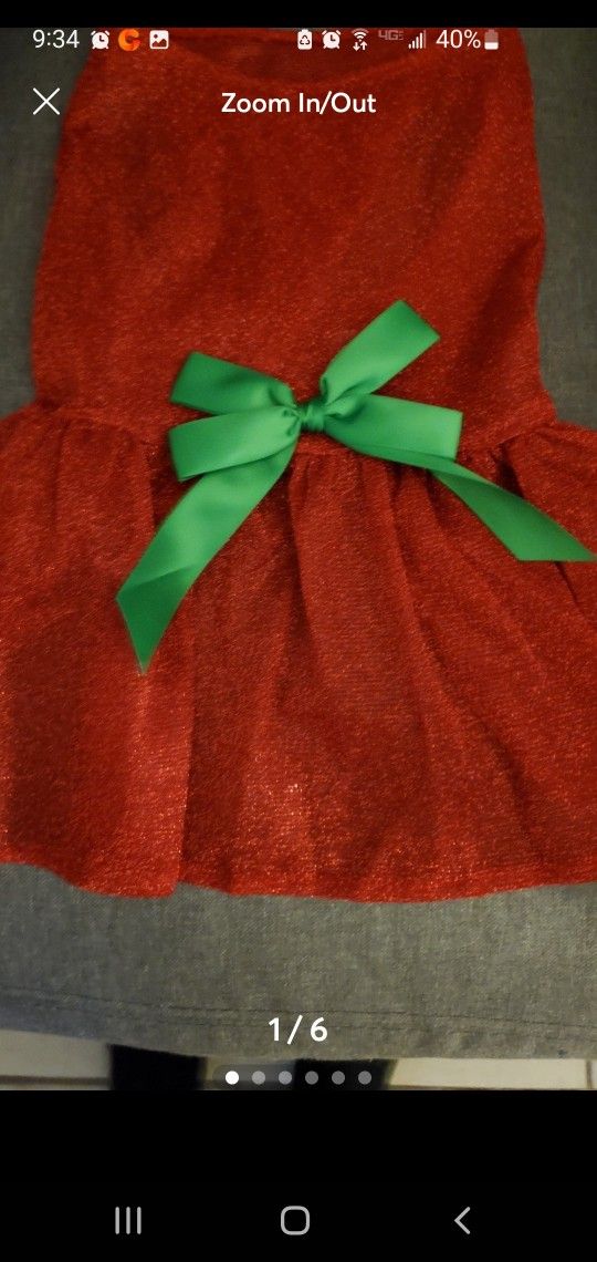 Red Sparkly Dog Christmas Dress