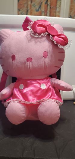 Hello Kitty Pink Plush Backpack – Cute Satin Dress – New Without Tags