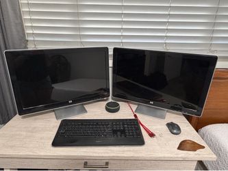 HP Dual Monitors with Accessories