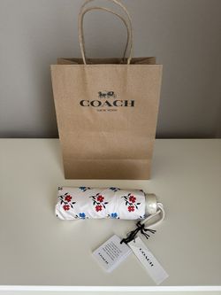Coach UV Protection Mini Umbrella Floral Print 