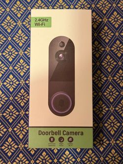 Wireless Smart Doorbell Camera WiFi 2.4GHz Night Vision AI Detection