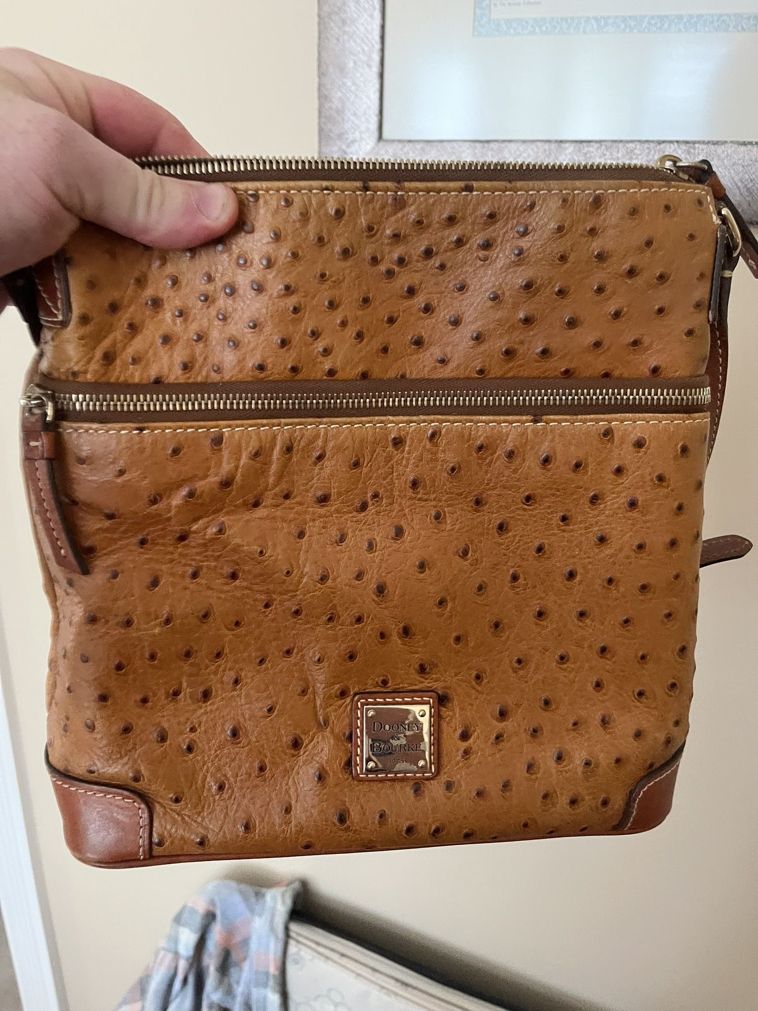 Dunne And Burke Ostrich Leather Purse