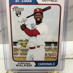 Rare SSP Jordan Walker Image Variation Rookie Baseball Card 2023 Topps Heritage