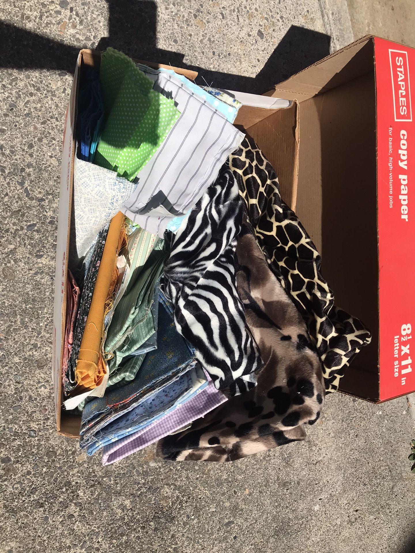 BOX OF FABRIC!!