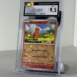 🔥 CGC 9.5 Mint+ Charmander (004/165) – Scarlet & Violet 151 Costco Exclusive 🔥