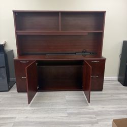 Office Storage Credenza with Hutch