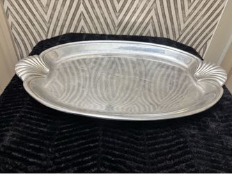 Vintage Wilton oval serving platter with shell handles