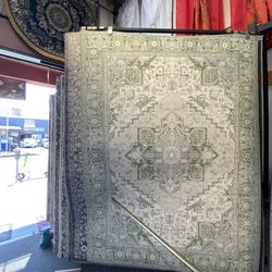 5x7 Area Rugs Carpet Rugs Medalian Design Soft Colors Green