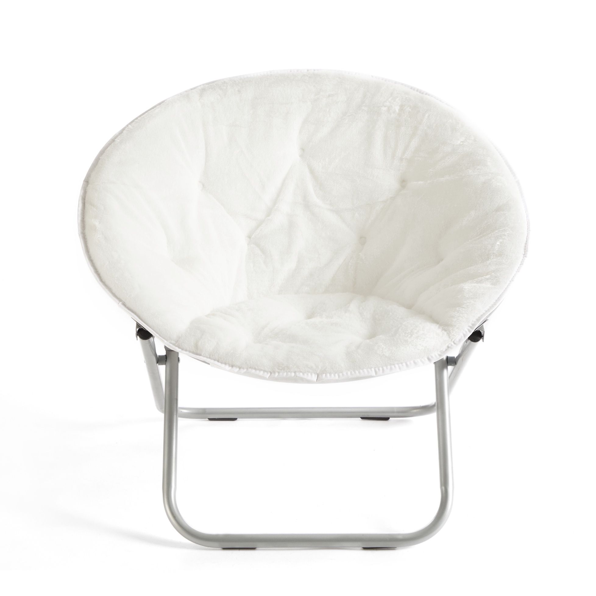 Mainstays Large Super Soft Microsuede 30" Saucer Chair, White
