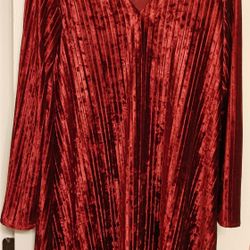 Ladies Red Velvet Dress Perfect For The Holidays!