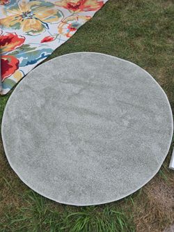 Round Sage Green Area Rug