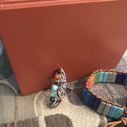 Chakra Ring W Bracelet And Jewelry Box