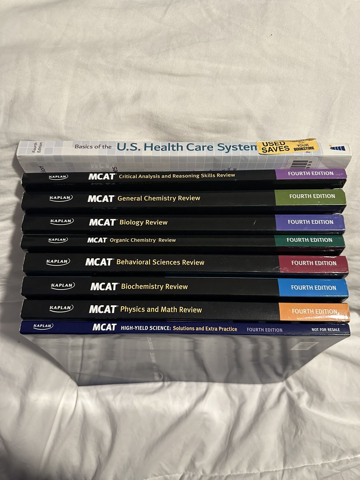 Kaplan MCAT Books (4th Edition) + U.S. Healthcare Systems Book