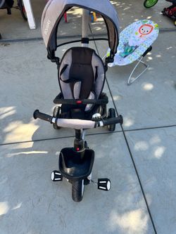 Toddler tricycle with push handle