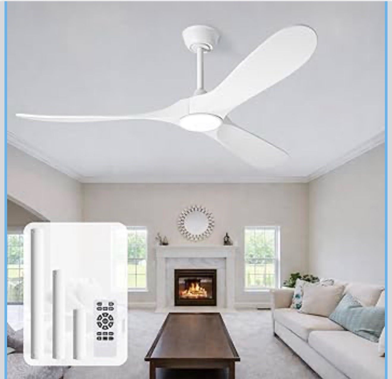 White ceiling fan