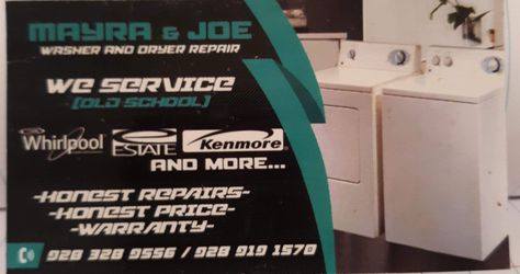 Washer and dryer technician, for repairs, not selling.