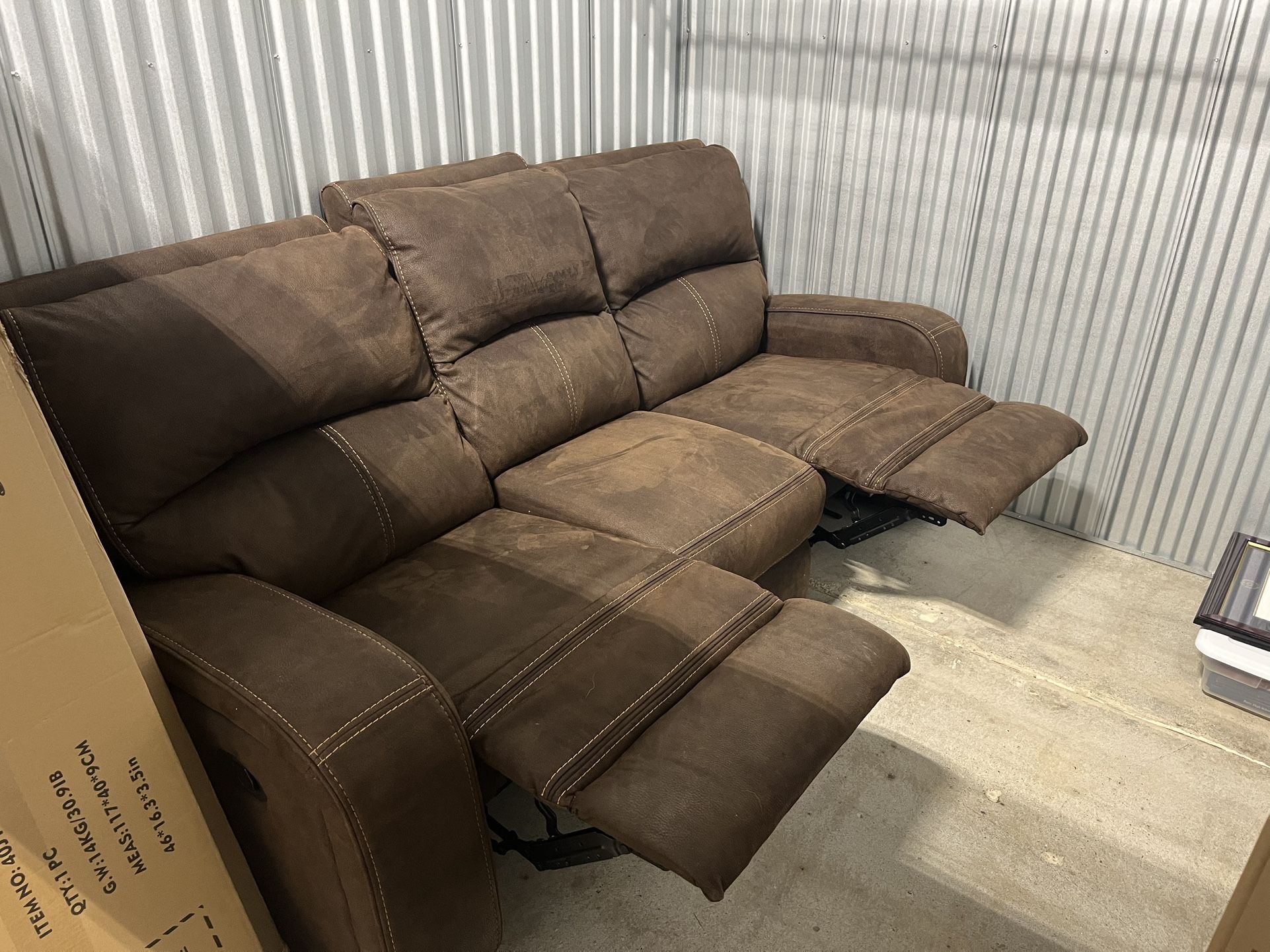 Brown Couch With Built In Recliners